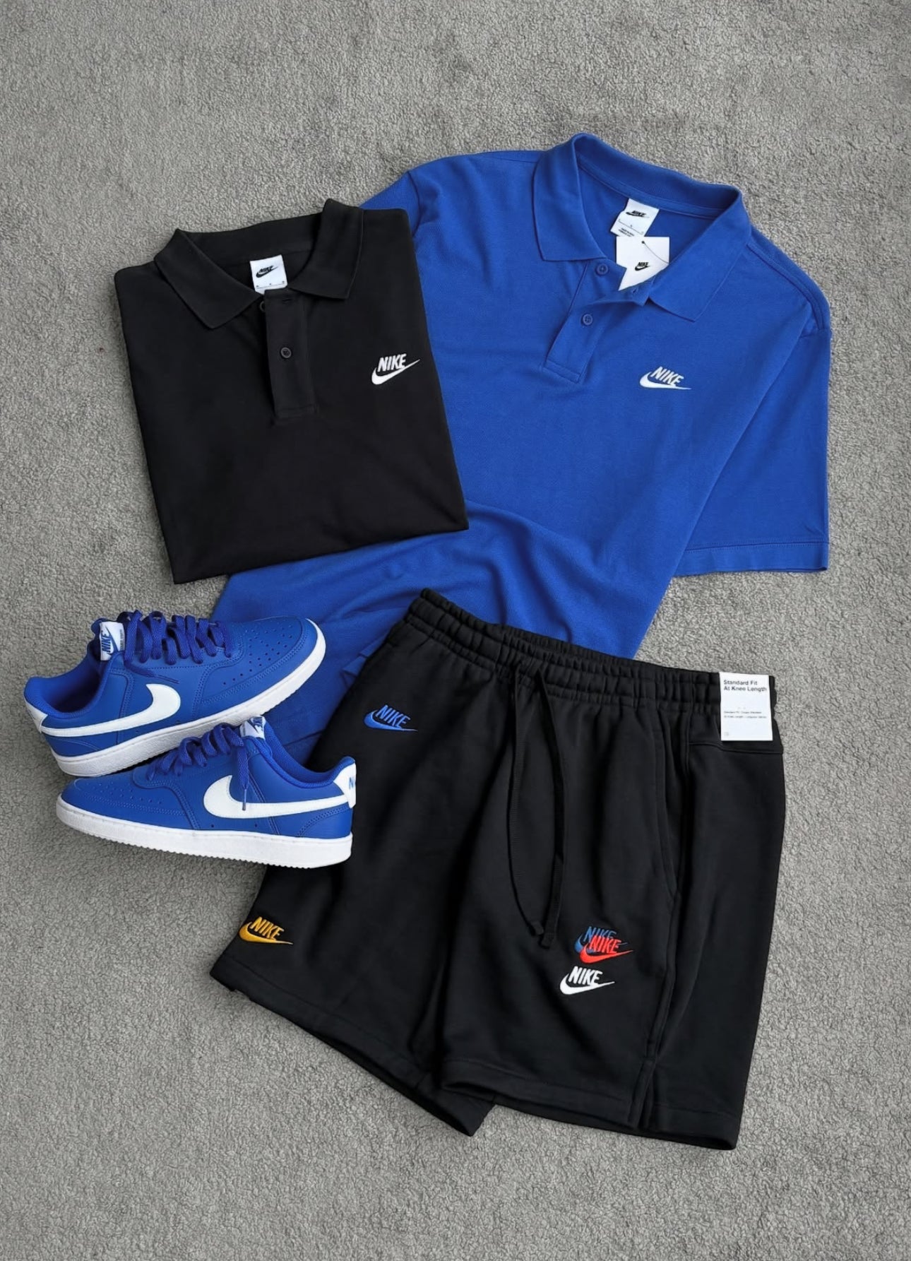 Kit completo Nike (2 polos Nike + Short + tênis court vision)