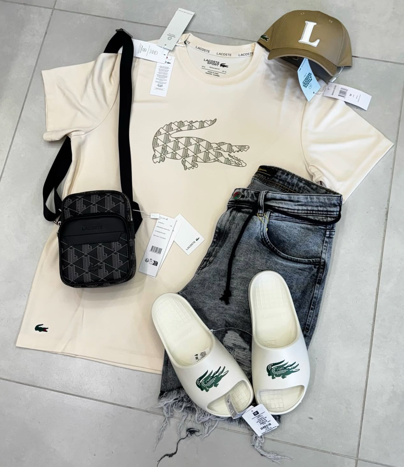 Kit Lacoste + Chinelo