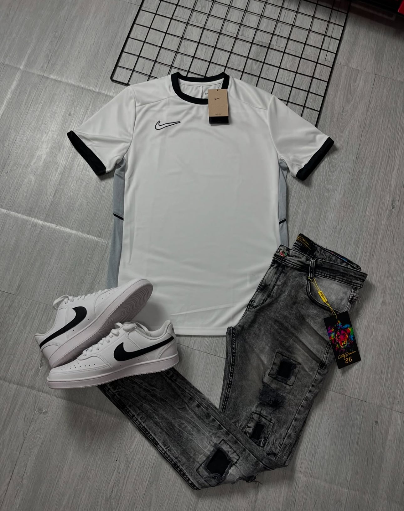 Nike Academy DRI-FIT + Calça jogador + Tênis Court Vision low