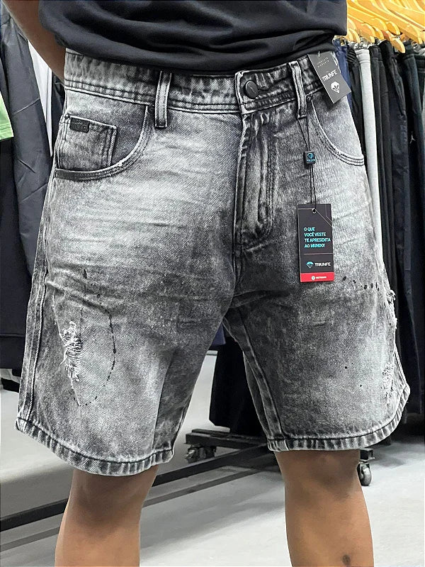Shorts jeans estilo jogador
